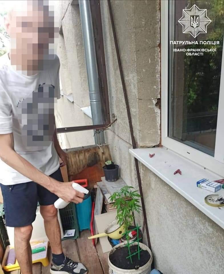 На Сорохтея чоловік показав патрульним, як на балконі вирощує марихуану