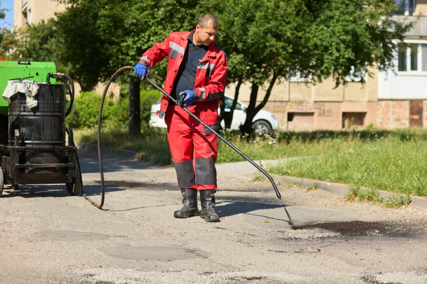 Ямковий ремонт на Довженка в Івано-Франківську