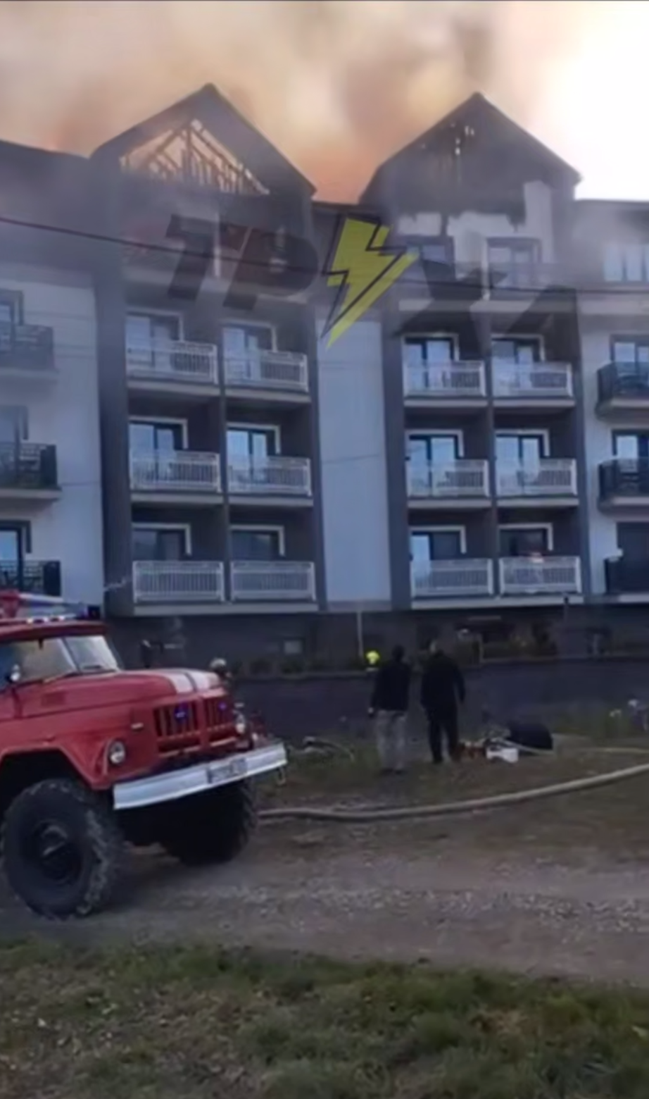 Пожежа в готелі у Буковелі