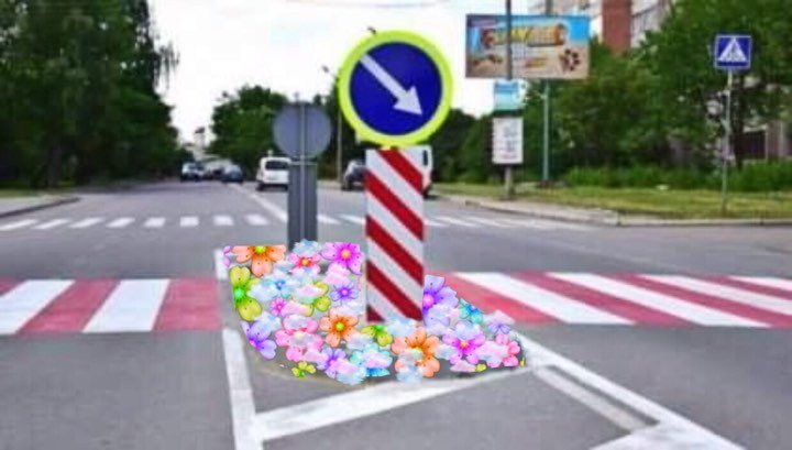 Острівці безпеки у Франківську вирішили не фарбувати у жовтий колір Острівці безпеки у Франківську вирішили не фарбувати у жовтий колір