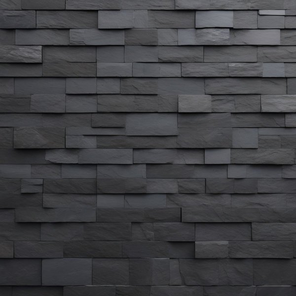 Фасад будинку, облицьований темним сланцем