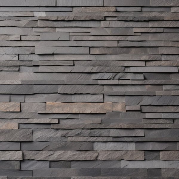 Рельєфна сланцева плитка на зовнішній стіні